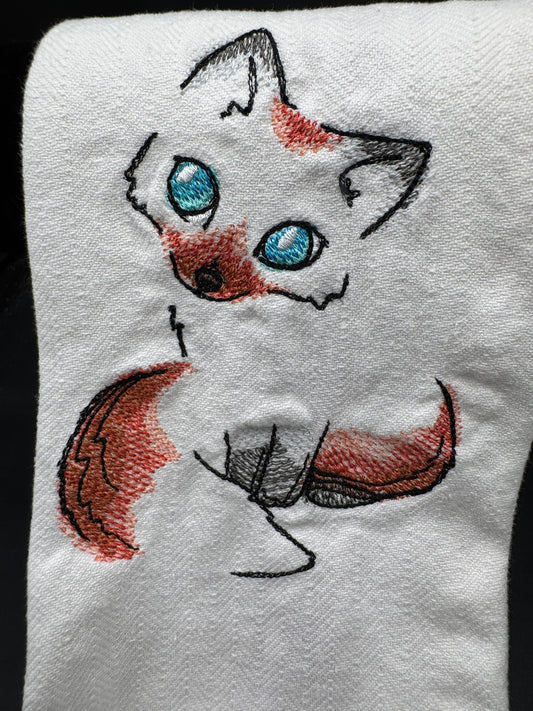 fox outline towel