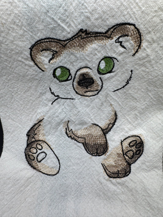 Bear outline towel