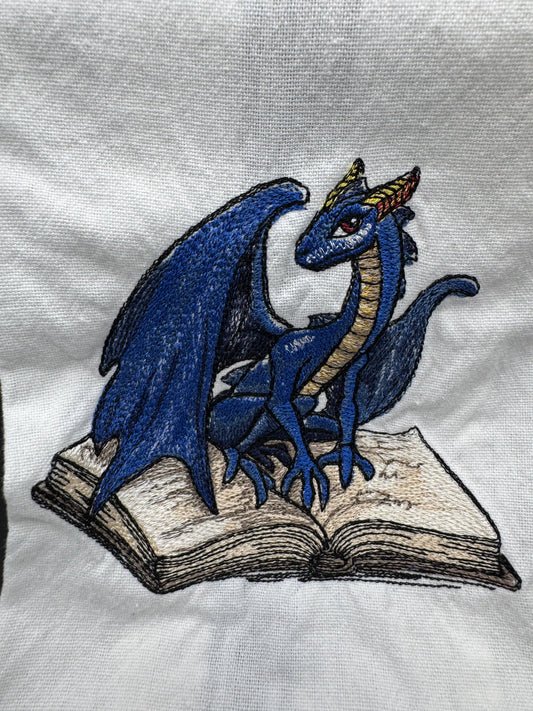 dragon on book towel