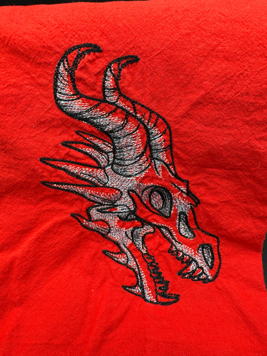 dragon skull towel