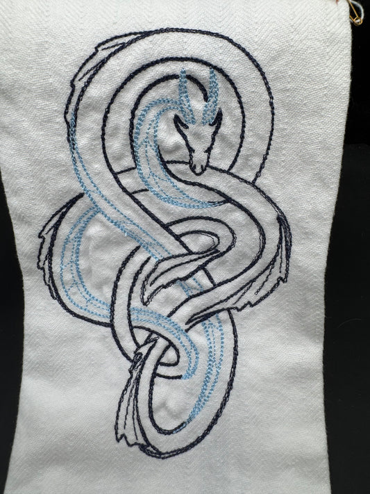 water serpent Celtic towel
