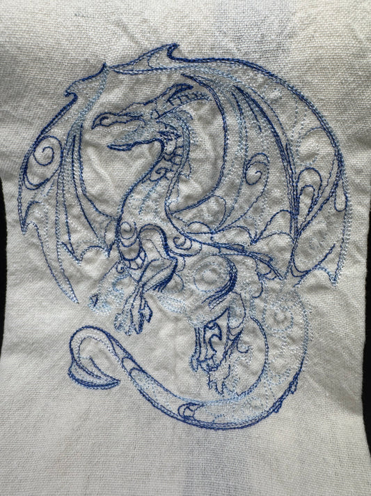 doodle dragon towel