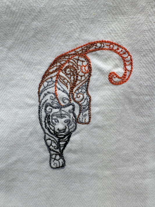 delicate tiger towel